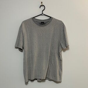 Boss Light Gray Patterned Short Sleeve Tee